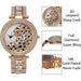 Missfox v227 women quartz watch fashion bling casual ladies gold watch Nexellus