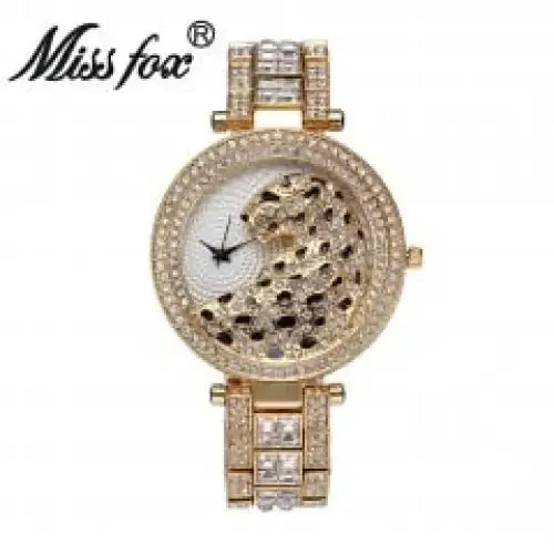 Missfox v227 women quartz watch fashion bling casual ladies gold watch Nexellus