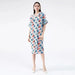 Miyake pleated flower dress spring summer cardigan women flare sleeve Nexellus