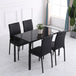 Modern Dining Chairs Faux Leather Accent Chairs for Kitchen, Set of 4, Black Nexellus