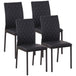 Modern Dining Chairs Faux Leather Accent Chairs for Kitchen, Set of 4, Black Nexellus