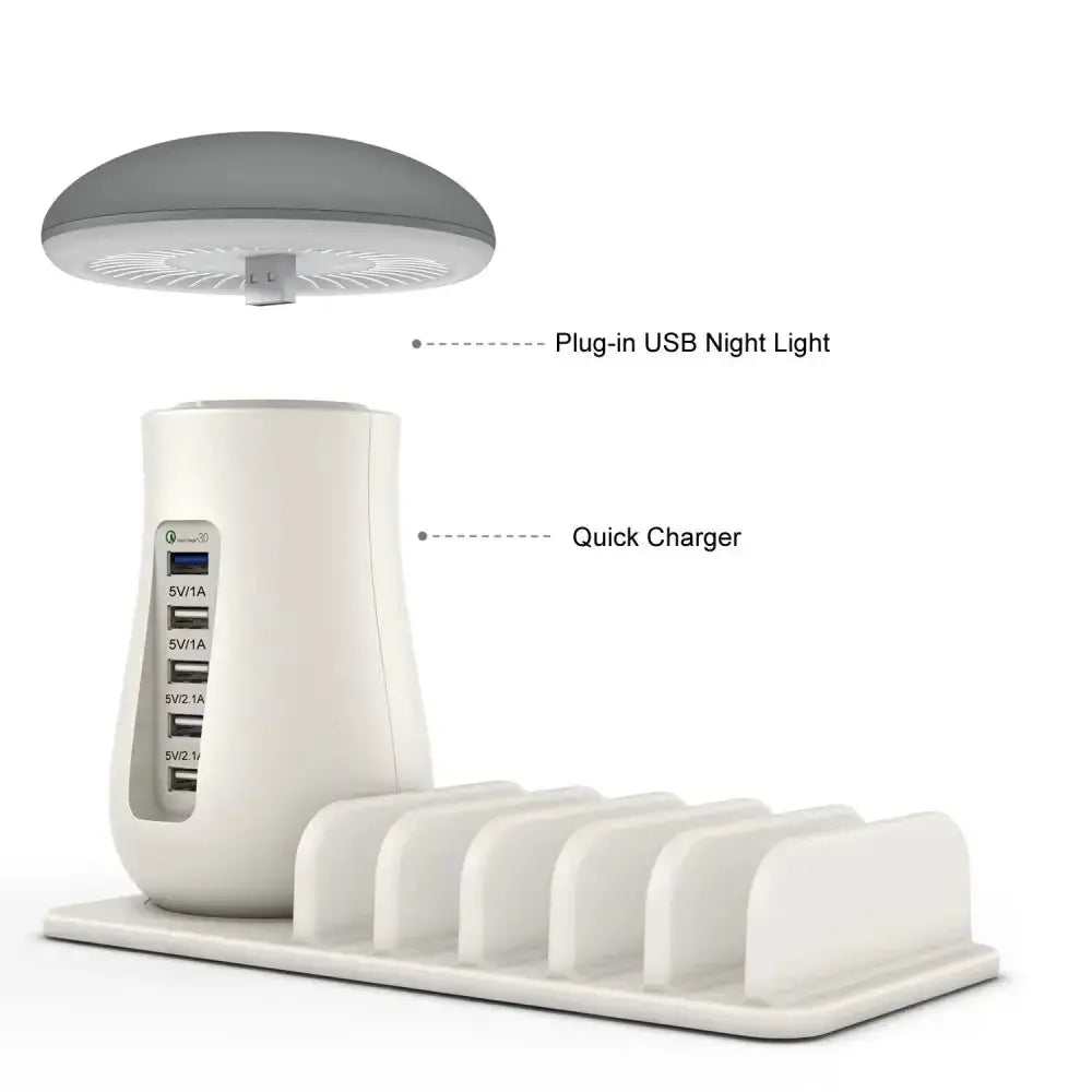 Multi port quick charger 3.0 mushroom lamp qc3.0 charge for smart Nexellus