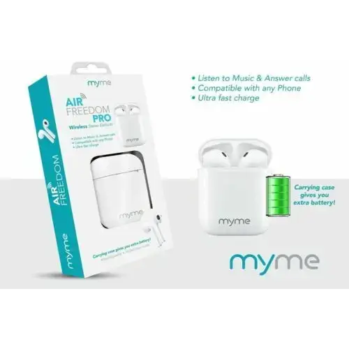 Myme air freedom pro wireless stereo earbuds with charging case Nexellus