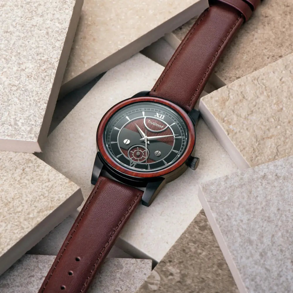 Napoleon | leather strap - 100% Natural Red Sandalwood