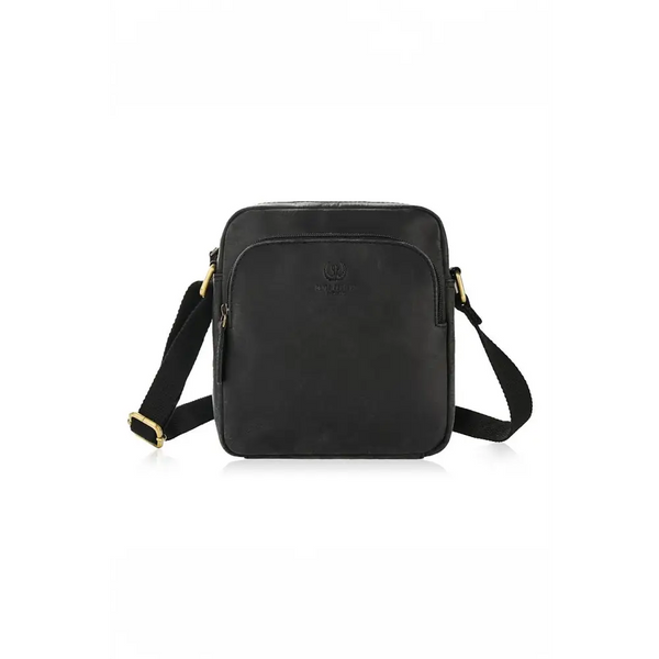 Natural leather bag galanter - black / one-size-fits-all