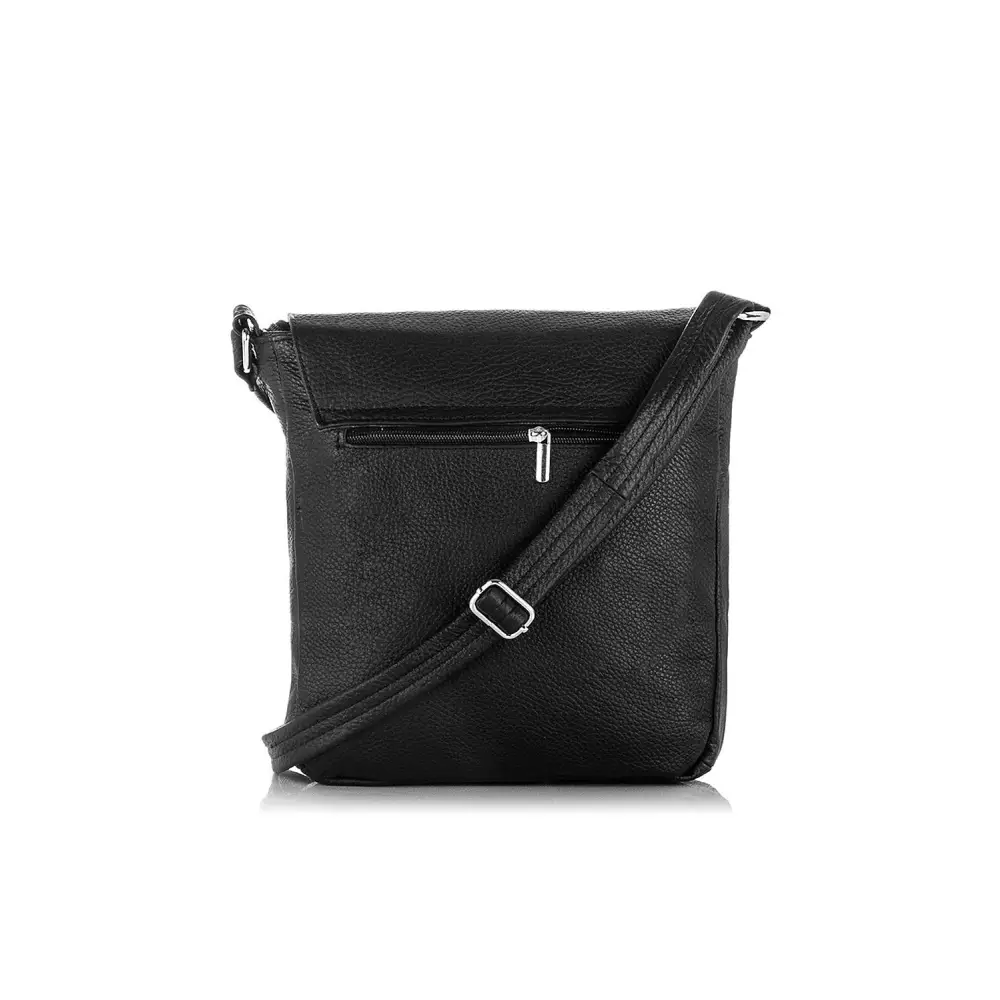 Natural leather bag galanter - black / one-size-fits-all