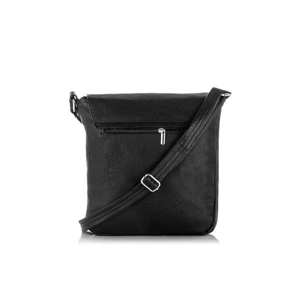 Natural leather bag galanter - black / one-size-fits-all