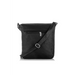 Natural leather bag galanter - black / one-size-fits-all