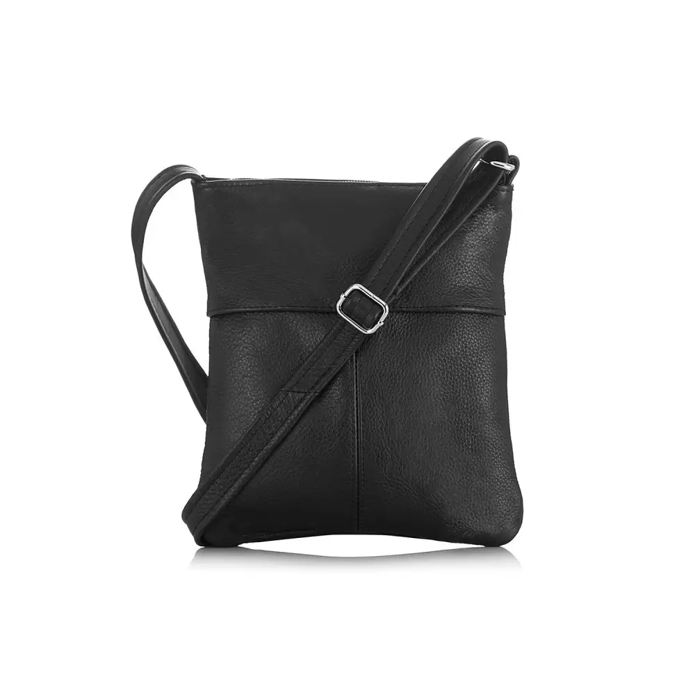 Natural leather bag galanter - black / one-size-fits-all