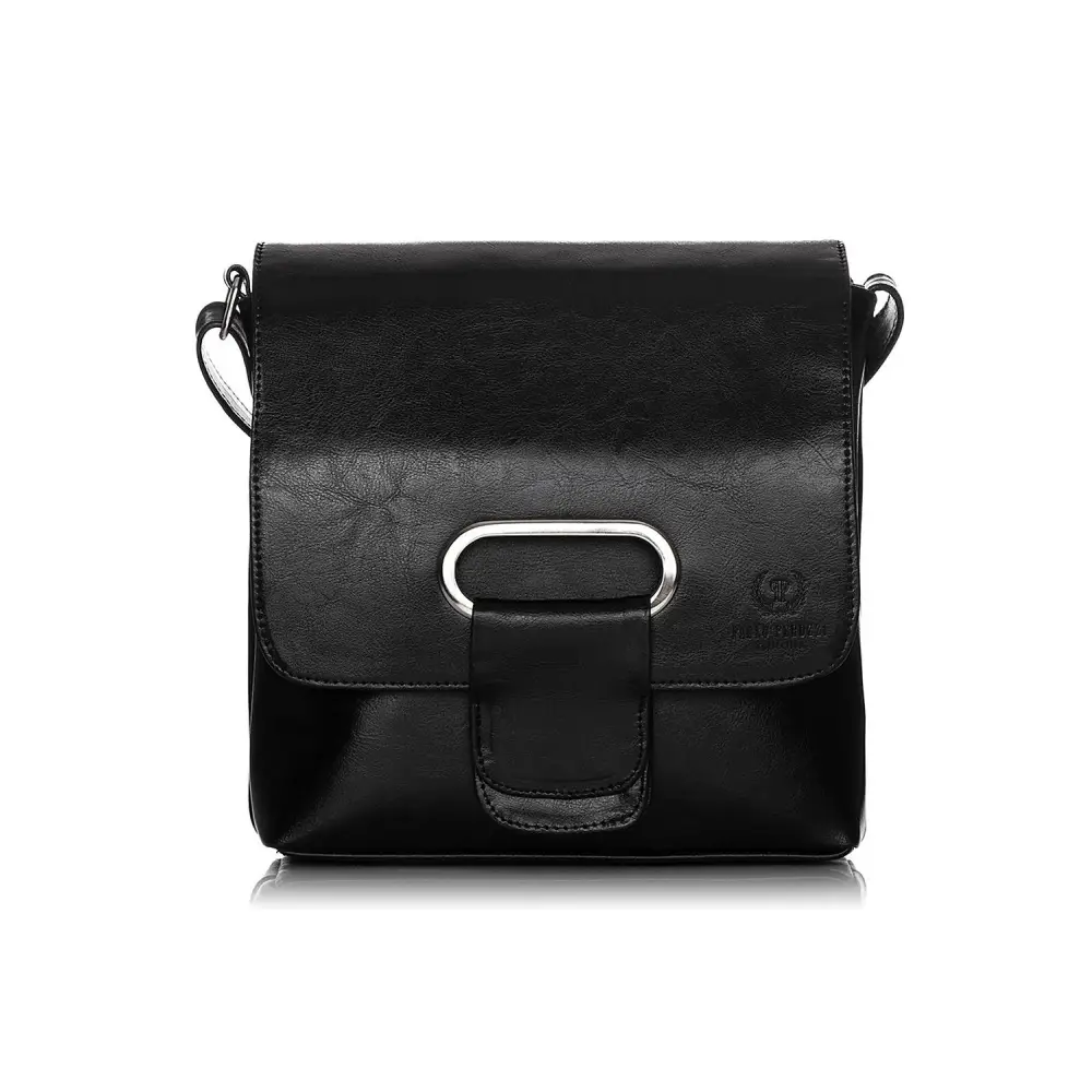 Natural leather bag galanter - black / one-size-fits-all