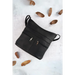 Natural leather bag galanter - black / one-size-fits-all