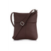 Natural leather bag galanter - brown / one-size-fits-all