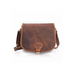 Natural leather bag galanter - brown / one-size-fits-all