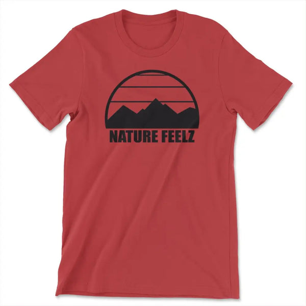 Nature feelz mountain black tee - Large