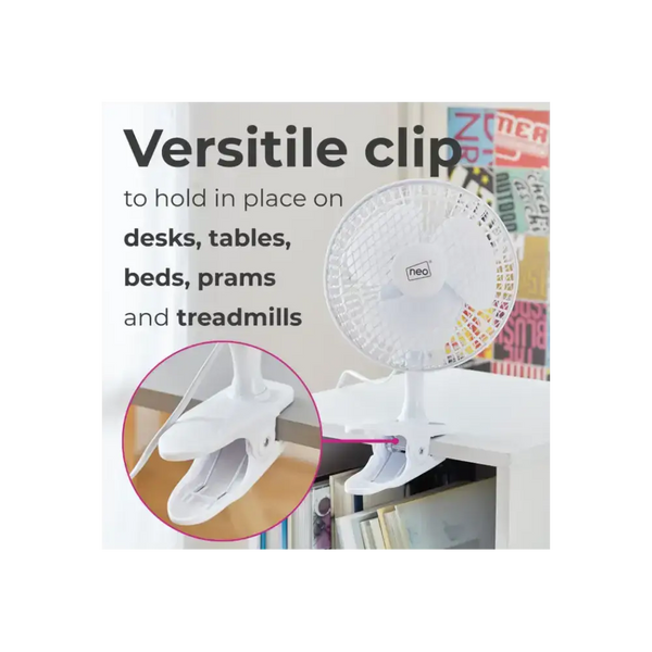 Neo mini clip base mount desk fan ? White Nexellus