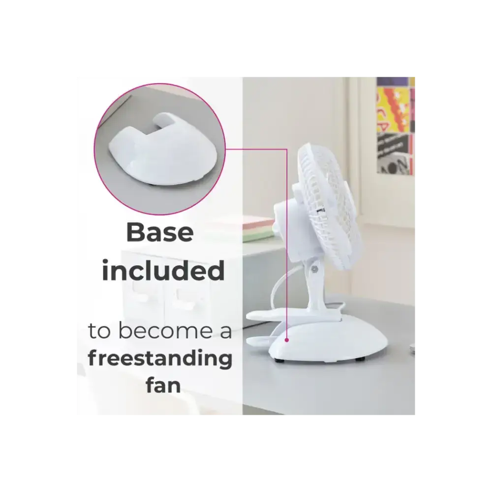 Neo mini clip base mount desk fan ? White Nexellus