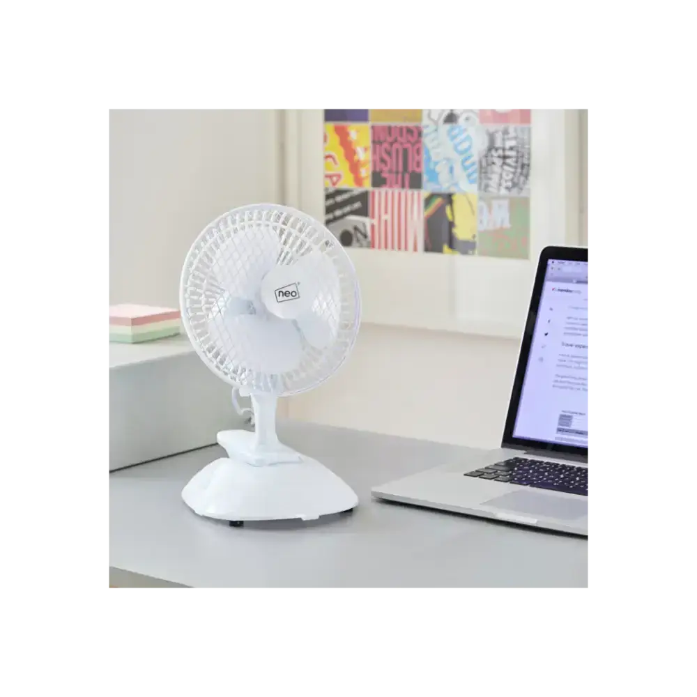 Neo mini clip base mount desk fan ? White Nexellus