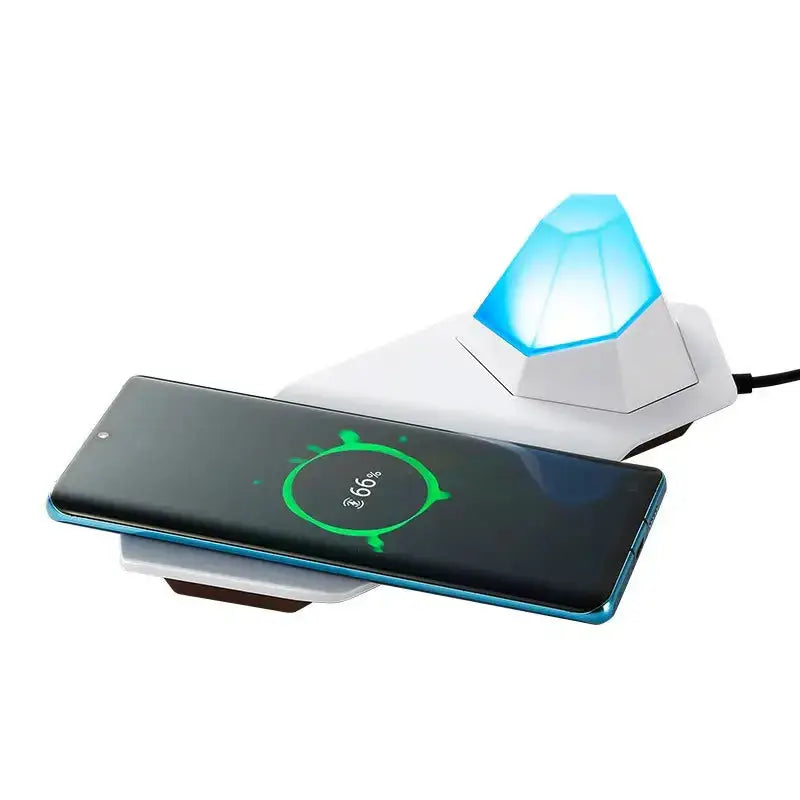 New bedside table lamp colorful diamond night light wireless charger Nexellus