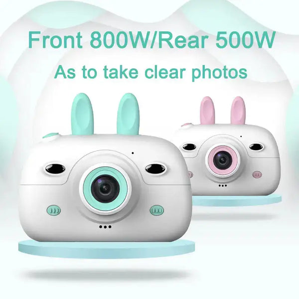 New children's camera rabbit ears cartoon mini small slr hd screen Nexellus