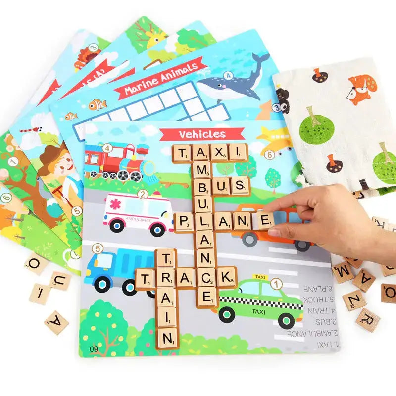 New children's early education puzzle spelling word crossword game Nexellus