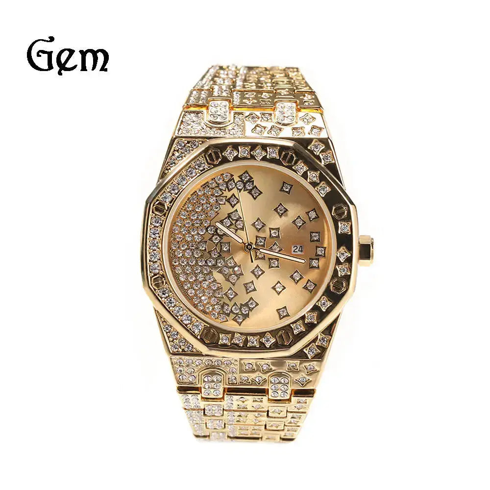 New diamond-studded star men's watch personality gypsophila large dial Nexellus