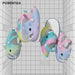 New gradient shark cartoon kids' slippers - trendy beach sandals for Nexellus