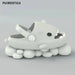 New gradient shark cartoon kids' slippers - trendy beach sandals for Nexellus