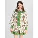 New long-sleeve printed lapel loose tie casual dress Nexellus