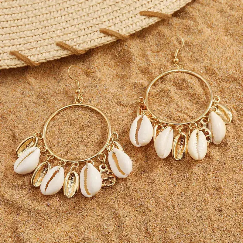 New marine life series shell earrings natural conch earrings Nexellus