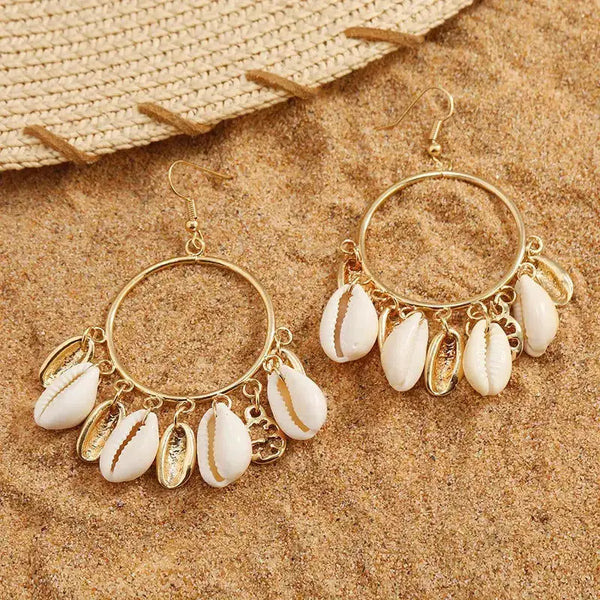 New marine life series shell earrings natural conch earrings Nexellus