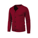 New men's casual solid color v-neck sweater cardigan sweater Nexellus