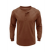 New men's round neck waffle henley shirt Nexellus