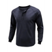 New men's round neck waffle henley shirt Nexellus