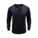 New men's round neck waffle henley shirt Nexellus