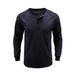 New men's round neck waffle henley shirt Nexellus