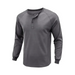 New men's round neck waffle henley shirt Nexellus