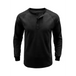 New men's round neck waffle henley shirt Nexellus