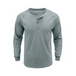 New men's round neck waffle henley shirt Nexellus