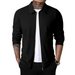 New men's waffle zip lapel jacket jacket cardigan tops Nexellus