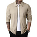 New men's waffle zip lapel jacket jacket cardigan tops Nexellus