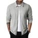 New men's waffle zip lapel jacket jacket cardigan tops Nexellus