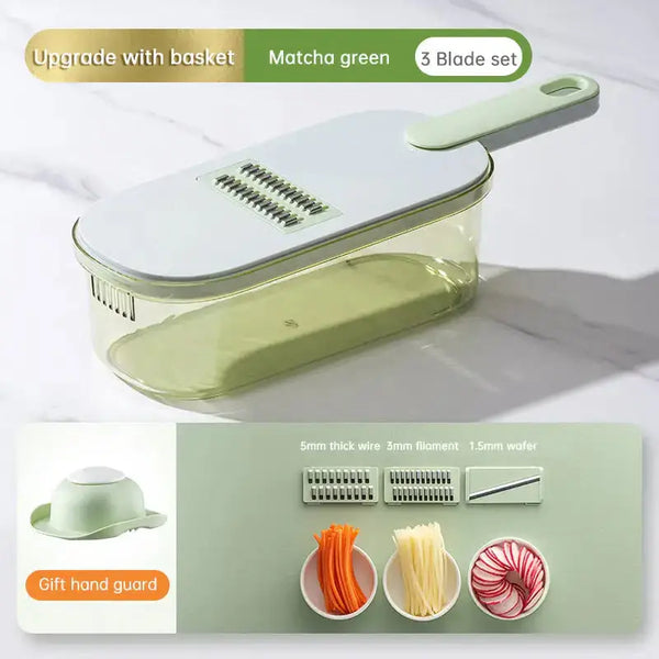 New multifunction vegetable cutter with basket and brush portable Nexellus