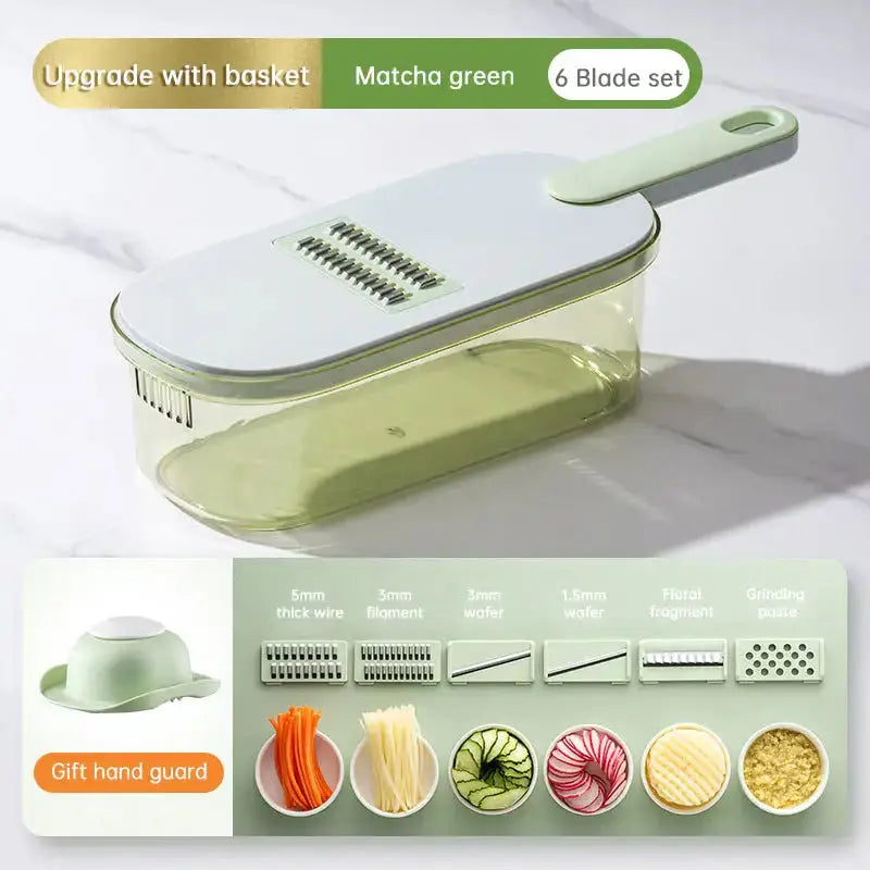 New multifunction vegetable cutter with basket and brush portable Nexellus