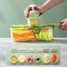 New multifunction vegetable cutter with basket and brush portable Nexellus