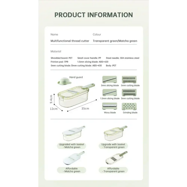 New multifunction vegetable cutter with basket and brush portable Nexellus