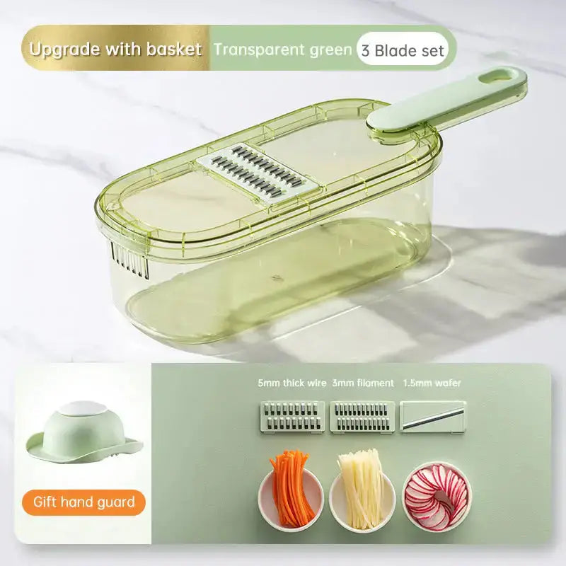 New multifunction vegetable cutter with basket and brush portable Nexellus