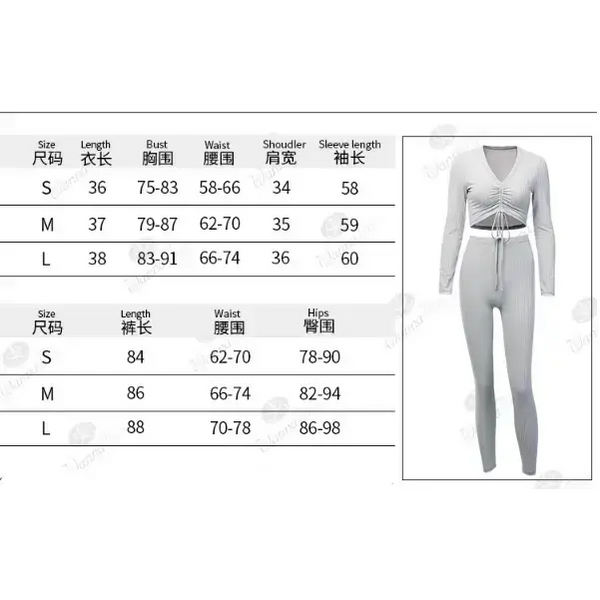 New sexy crop button top v-neck revealing t-shirt trouser suit Nexellus