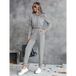 New solid color casual pleated hooded long-sleeved suit Nexellus