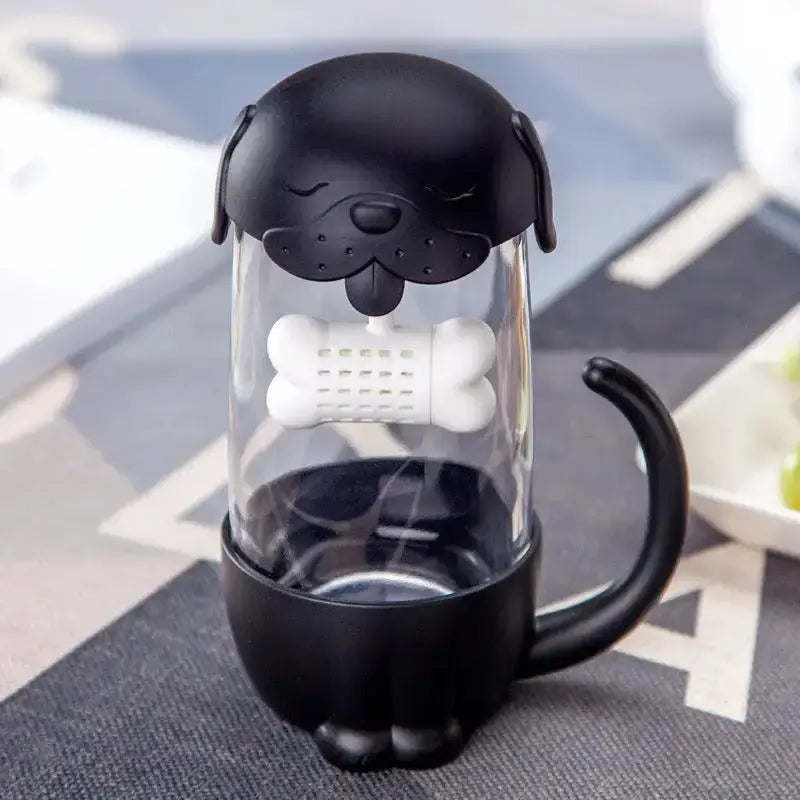 New style cute cat cups tea mug with fish infuser strainer filter home Nexellus