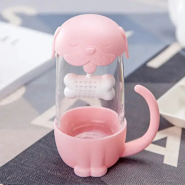 New style cute cat cups tea mug with fish infuser strainer filter home Nexellus